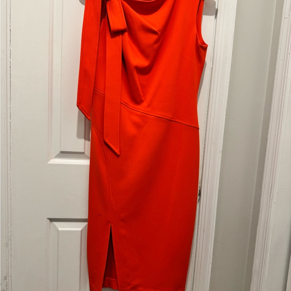 Calvin Klein One Shoulder Red Dress
